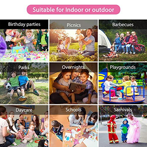 GEERTOP Princess Castle Tent with Lights Kids Play Tent Pink Playh...