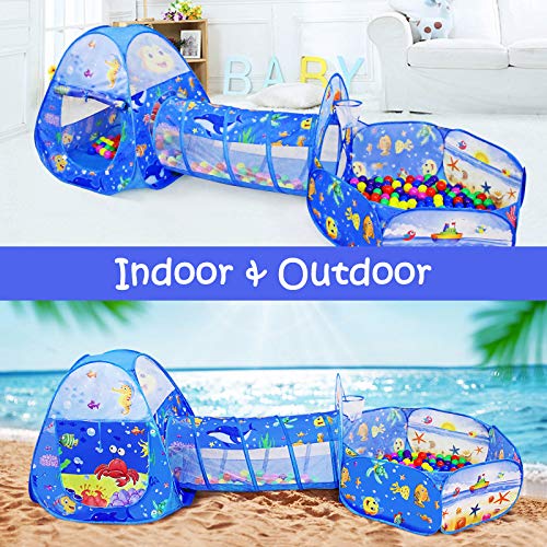 3PC Kids Ball Pits for Toddlers with Kids Play Tent& Kids Tunnel f...
