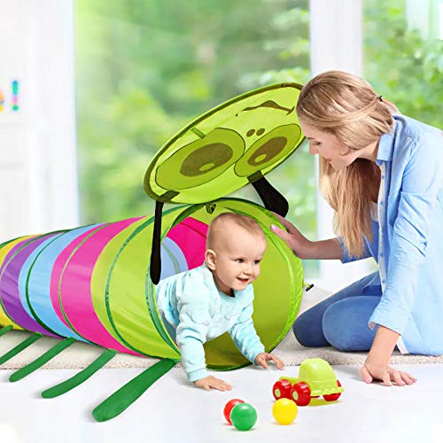 GeerWest Toddlers Tunnel for Kids, Pop Up Crawl Through Baby Tunne...