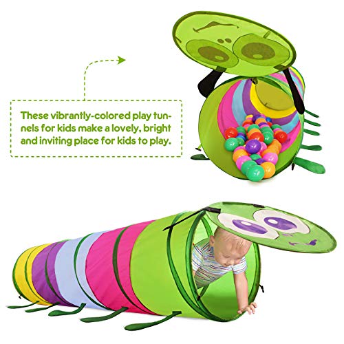 GeerWest Toddlers Tunnel for Kids, Pop Up Crawl Through Baby Tunne...
