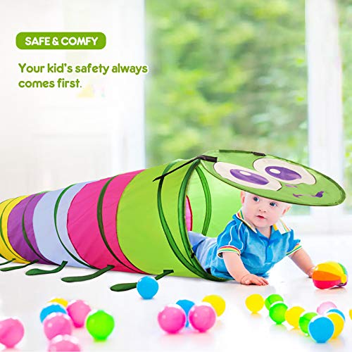 GeerWest Toddlers Tunnel for Kids, Pop Up Crawl Through Baby Tunne...