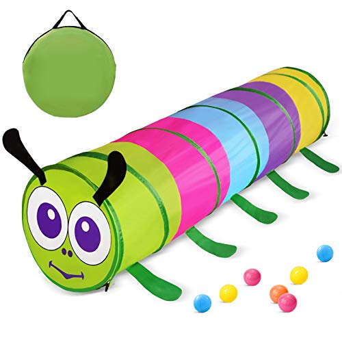 GeerWest Toddlers Tunnel for Kids, Pop Up Crawl Through Baby Tunne...