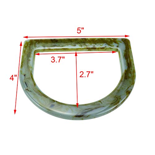 Geesatis 4 Pcs Purse Handbag Handles D-Shaped Acrylic Handbag Hand...