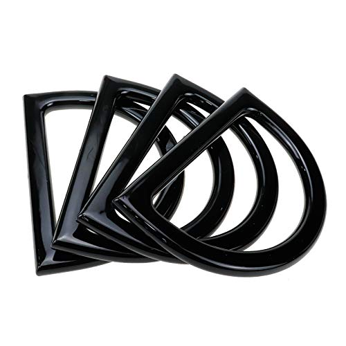 Geesatis 4 Pcs Purse Handles Oval Shaped D Ring Bag Handles for Ba...