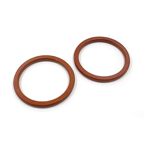 Geesatis Decorative Handle 4 pcs Wooden Round Shaped Handles for H...