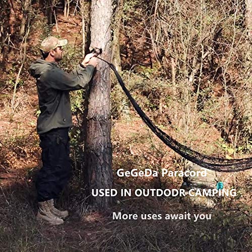 GeGeDa Paracord 9 Core 550 Parachute Cord Camping Rope 100FT