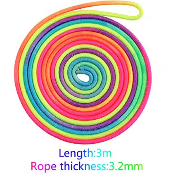 5 Pieces Chinese Jump Ropes Colorful Stretch Rope Elastic Fitness ...
