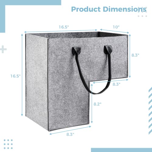 GEKMOR Foldable Felt Stair Basket for 16” Stairs, Large Staircase ...