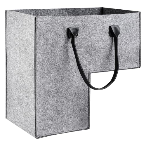 GEKMOR Foldable Felt Stair Basket for 16” Stairs, Large Staircase ...