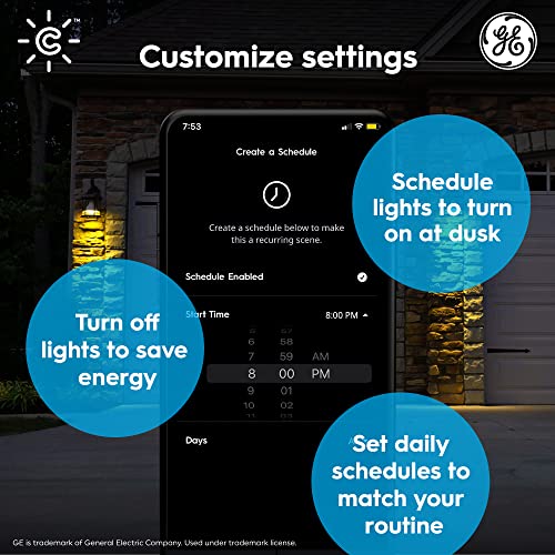 GE Lighting CYNC Smart LED Light Bulbs, Color Changing, Bluetooth ...
