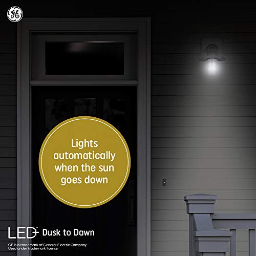 GE Lighting LED+ Dusk to Dawn LED Light Bulbs with Sunlight Sensor...
