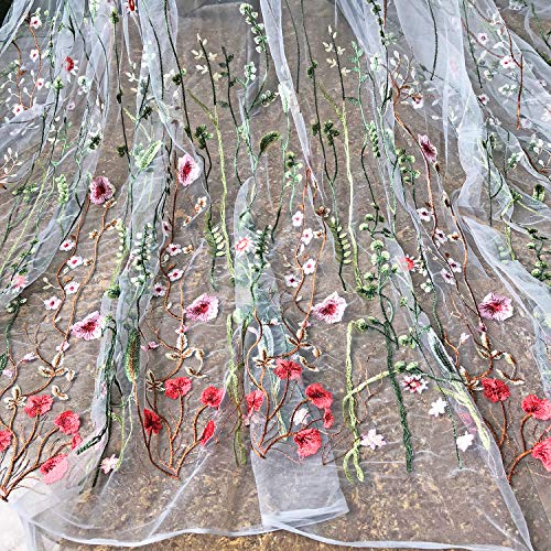 Grey Tulle Exquisite Floral Alice Embroidered Dress Lace Fabric St...