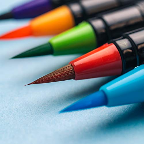 Watercolor Brush Pens by GenCrafts - Set of 20 Premium Colors - Re...