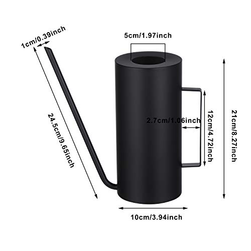 Watering Can 50oz/1.5L Stainless Steel Long Spout Watering Pot Ret...