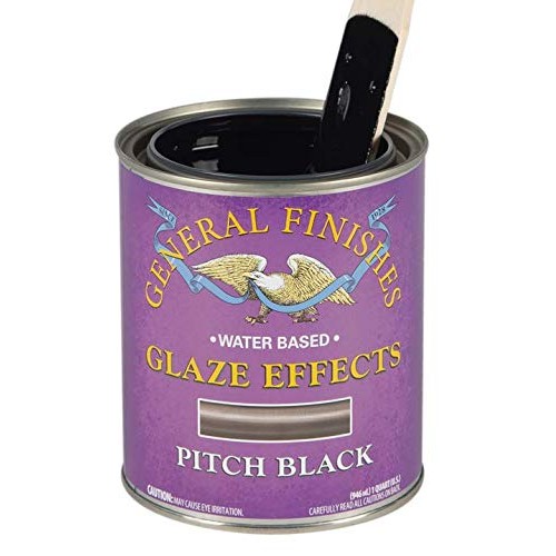 General Finishes Water Based Glaze Effects, 1 Quart, Pitch Black