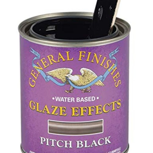 General Finishes Water Based Glaze Effects, 1 Quart, Pitch Black