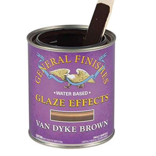 General Finishes Water Based Glaze Effects, 1 Quart, Van Dyke Brown