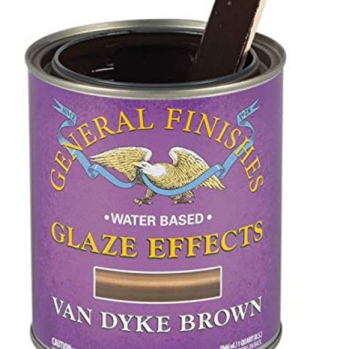 General Finishes Water Based Glaze Effects, 1 Quart, Van Dyke Brown