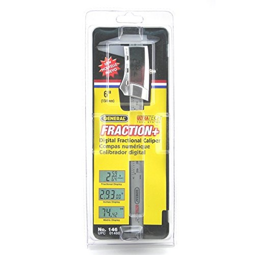 General Tools 146 Fraction Plus Digital Fractional Caliper, Carbon...