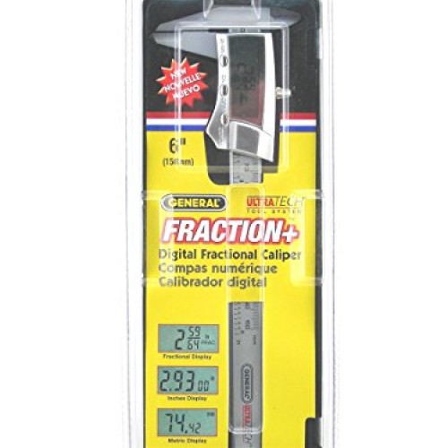 General Tools 146 Fraction Plus Digital Fractional Caliper, Carbon...