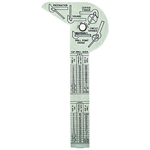 General Tools 16ME Pocket-Sized 6-In-1 Multi Use Rule and Gage wit...