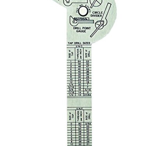 General Tools 16ME Pocket-Sized 6-In-1 Multi Use Rule and Gage wit...