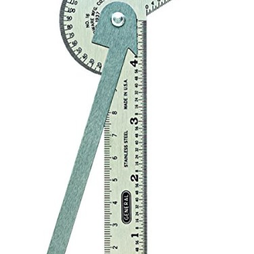 General Tools 16ME Pocket-Sized 6-In-1 Multi Use Rule and Gage wit...