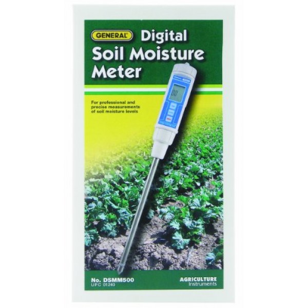 General Tools DSMM500 Precision Digital Soil Moisture Meter with P...