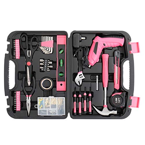 149 Piece Hand Tool Kit, General Household Hand Tools Set with Pla...