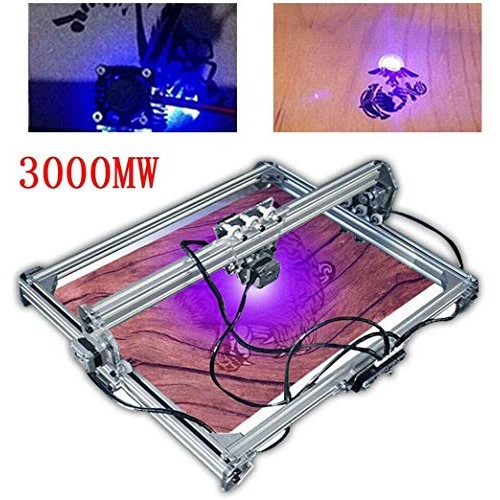 3000MW CNC Router Kit, 2 Axis Mini DIY Engraver, Carving Milling E...