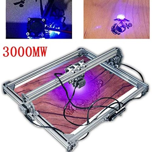3000MW CNC Router Kit, 2 Axis Mini DIY Engraver, Carving Milling E...
