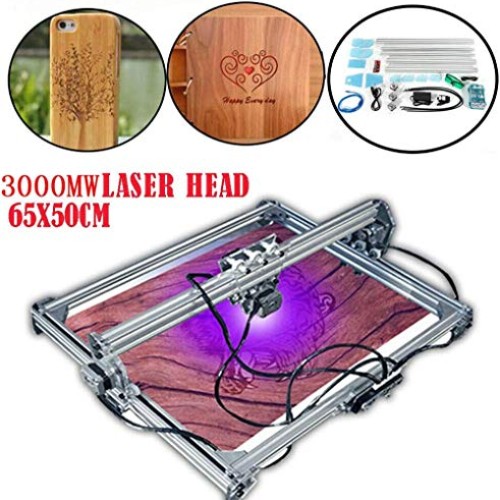 3000MW CNC Router Kit, 2 Axis Mini DIY Engraver, Carving Milling E...