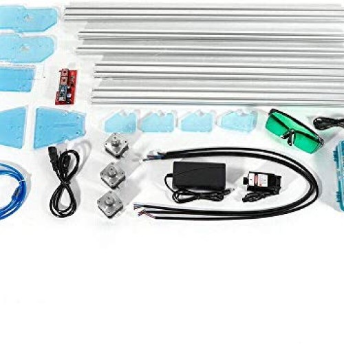 3000MW CNC Router Kit, 2 Axis Mini DIY Engraver, Carving Milling E...