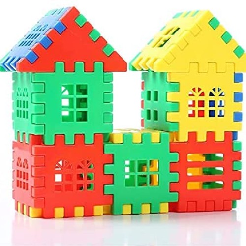 DEJUN Interlocking Childrens Building Block Toys - Toddler Buildi...