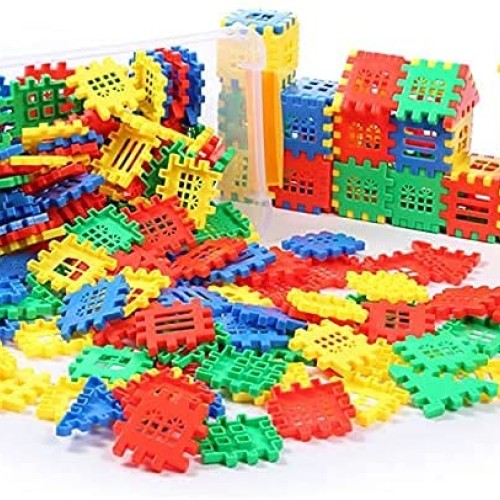 DEJUN Interlocking Childrens Building Block Toys - Toddler Buildi...