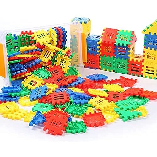 DEJUN Interlocking Childrens Building Block Toys - Toddler Buildi...
