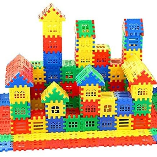 DEJUN Interlocking Childrens Building Block Toys - Toddler Buildi...