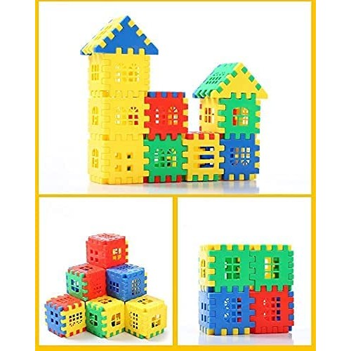 DEJUN Interlocking Childrens Building Block Toys - Toddler Buildi...