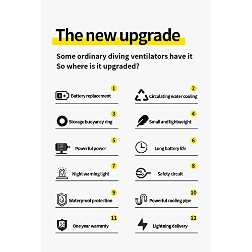 DIDEEP Diving Ventilator, Portable Rechargeable Scuba Diving Tank,...