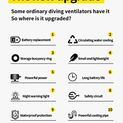 DIDEEP Diving Ventilator, Portable Rechargeable Scuba Diving Tank,...