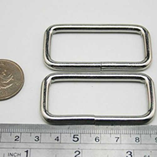 Generic Metal Silvery Rectangle Buckle 2 X 0.85 Inside Dimension...
