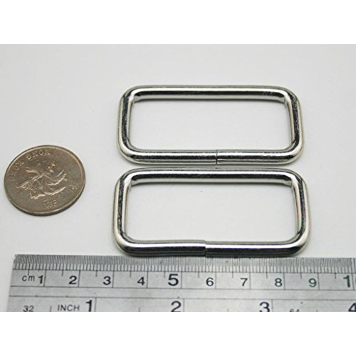 Generic Metal Silvery Rectangle Buckle 2 X 0.85 Inside Dimension...