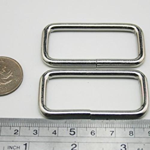 Generic Metal Silvery Rectangle Buckle 2 X 0.85 Inside Dimension...