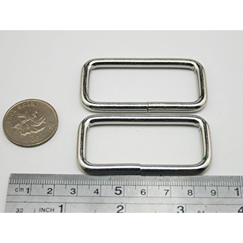 Generic Metal Silvery Rectangle Buckle 2 X 0.85 Inside Dimension...