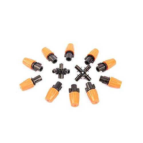KASMOM Orange Adjustable Five Way Atomization Nozzle Micro Irrigat...