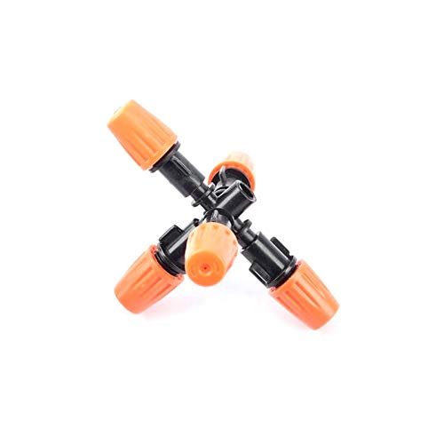 KASMOM Orange Adjustable Five Way Atomization Nozzle Micro Irrigat...