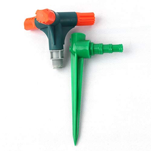 KASMOM Three Fork Automatic Rotating 360 Degrees Spray Nozzle Gree...