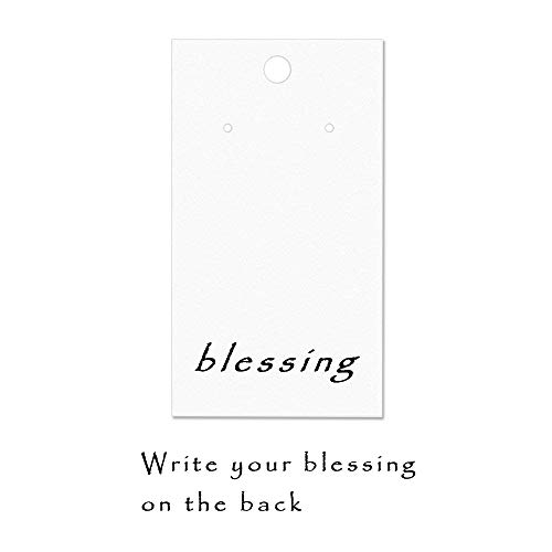 Paper & Plastic Jewelry Earrings Display Cards Rectangle White W/S...