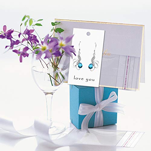 Paper & Plastic Jewelry Earrings Display Cards Rectangle White W/S...