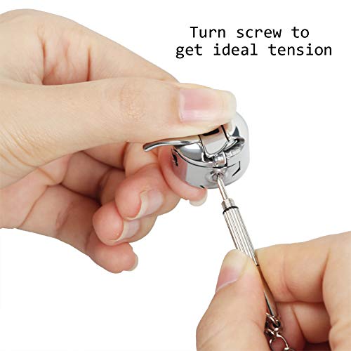 2 PCS Sewing Machine Bobbin Case,Tension Adjustable Bobbin Case P...